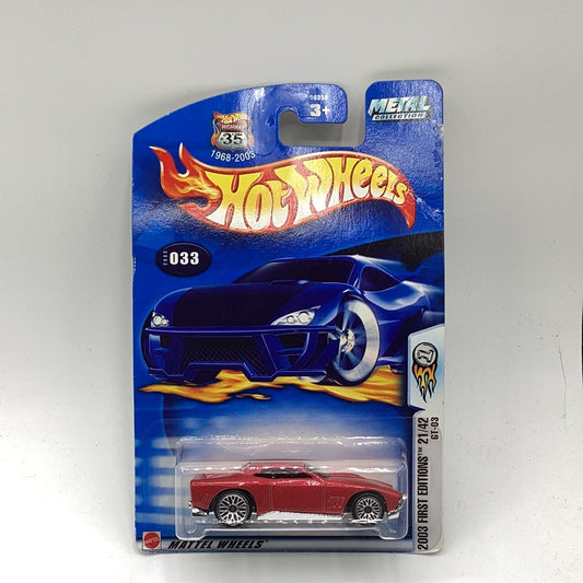 2003 Hot Wheels First Editions Red GT-03 21/42 #33 NEW