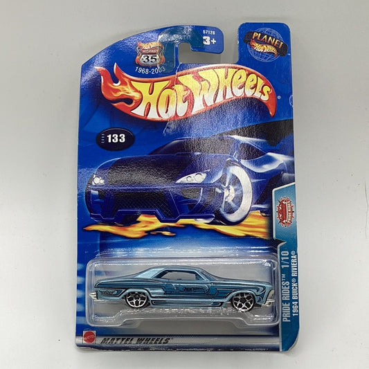 2003 Hot Wheels #133 Pride Rides 1/10 1964 BUICK RIVIERA Blue w/Chrome 5Y Spoke