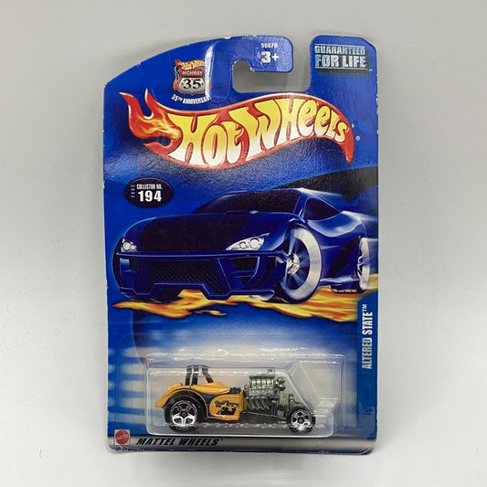 2002 Hot Wheels Collector #194 ALTERED STATE Mustard Variation w/5 Spoke Wheels