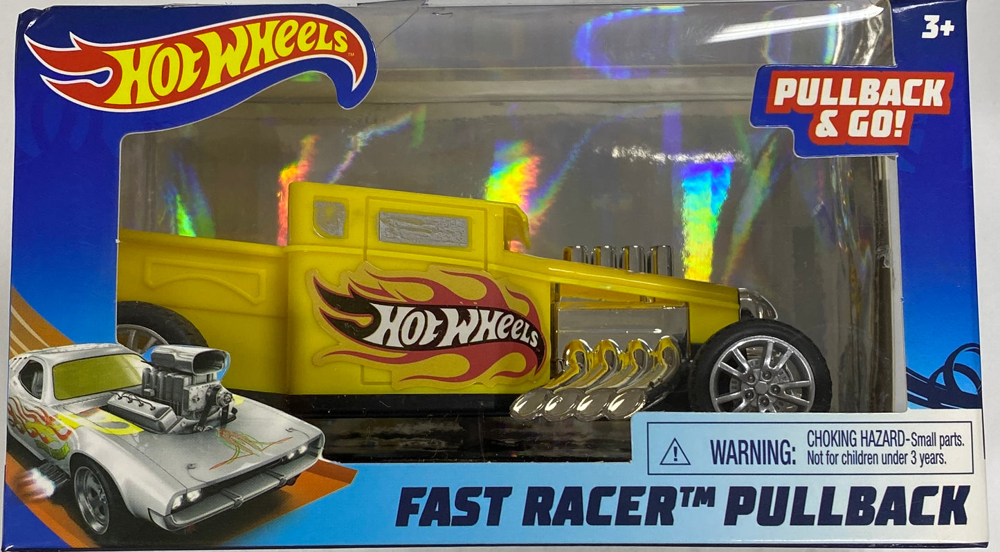 2020 Hot Wheels "Fast Racer Pullback" Yellow Boneshaker | Condition is *BRAND NEW*