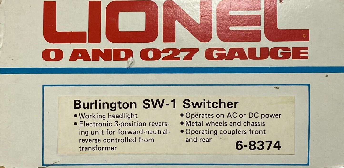 Lionel 6-8374 Burlington SW-1 Switcher Diesel Engine | *BRAND NEW* *NIB, RARE*