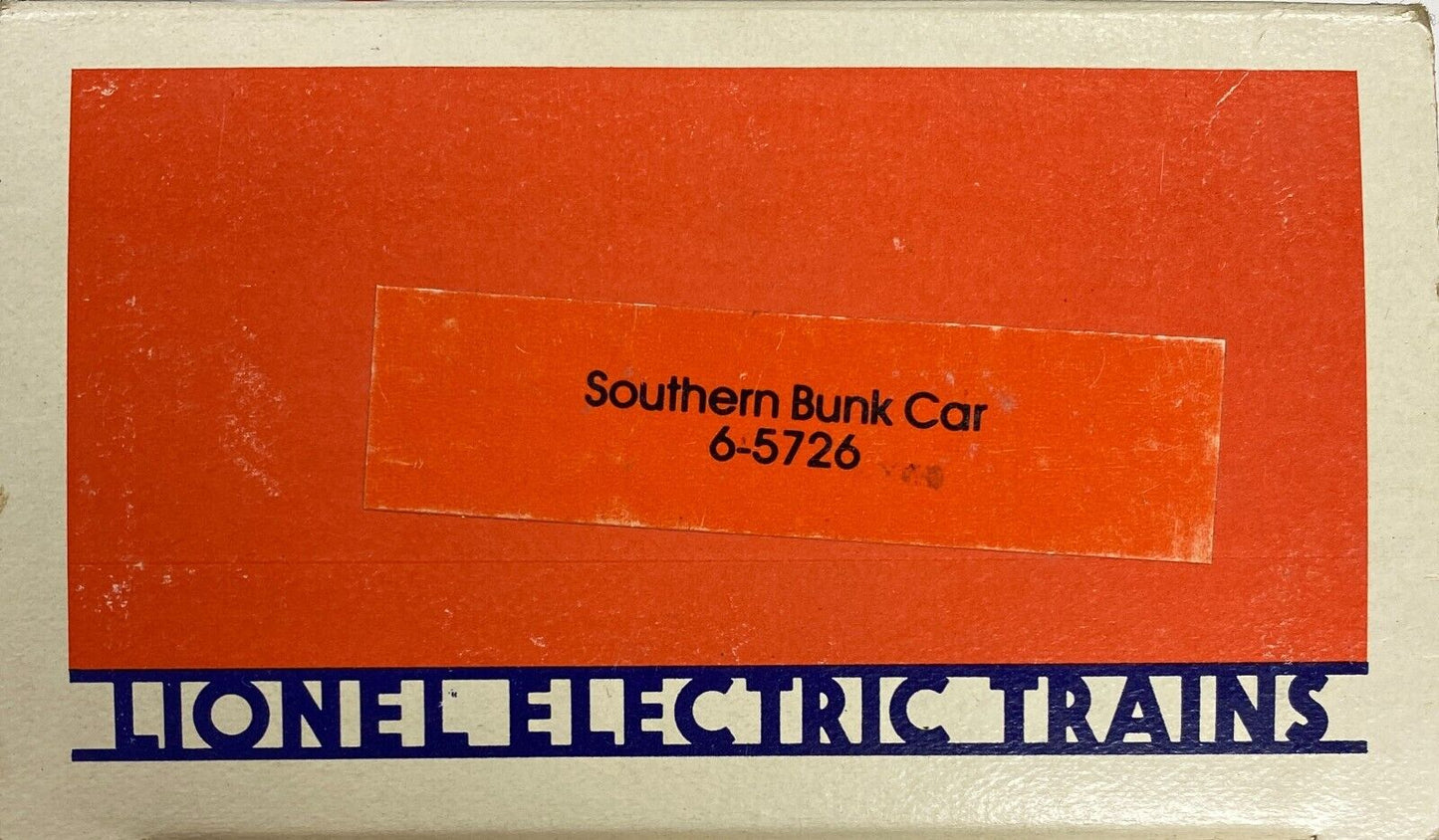 Lionel 6-5726 Southern Bunk Car | *BRAND NEW* *RARE, NIB* *NEVER OPENED*