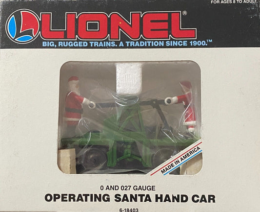 Lionel 6-18403 Operating Santa Hand Car | *BRAND NEW, FLAWLESS* *NEVER OPENED*